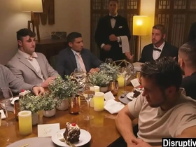Rich gay guy invites his ex-boyfriends for gangbang