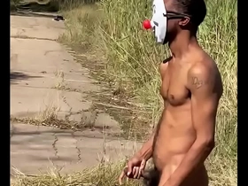 Married twink stripped naked outside socks only