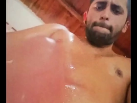 I was so horny after working out ? and i needed some extra protein directly from the source  so i released my cum load and swallowed it