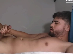 French amateur shows off his butt and plays with his feet and cock before cumming - beepied