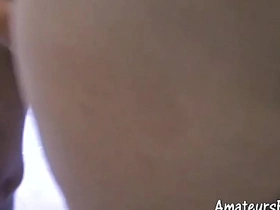 Juicy asian amateur pounded hard from behind