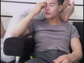 Asian horny guy on live
